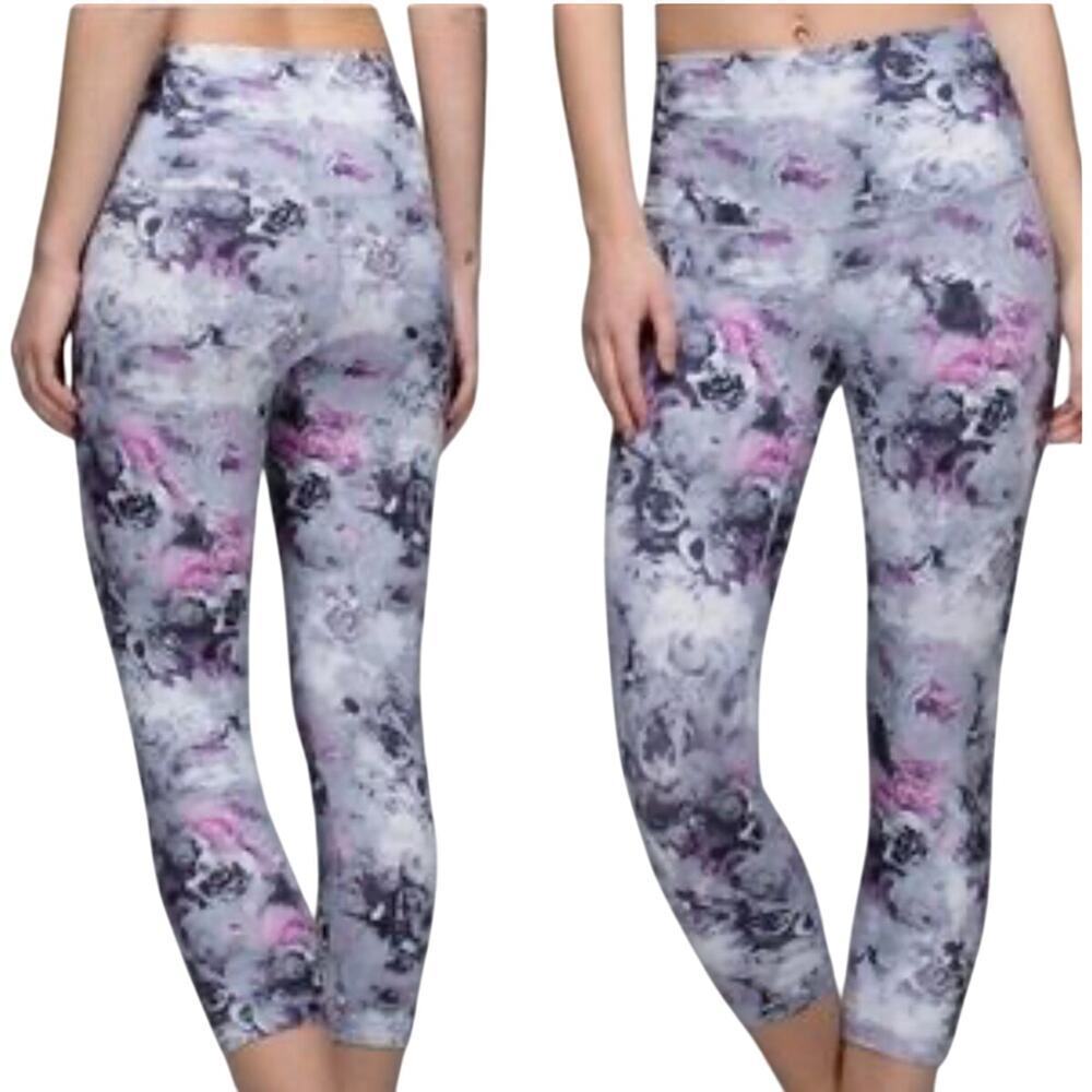 Lululemon Wunder Under Crop II High Waist Womens Size 6 in Moody Mirage Yoga